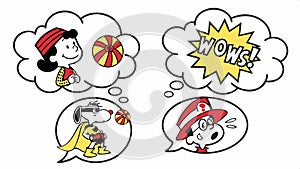 Comic speech bubbles set, expression and communication icons vector design Generative AI