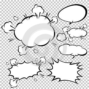 Comic speech bubbles,Vector Illustration