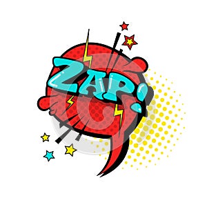 Comic Speech Chat Bubble Pop Art Style Zap Expression Text Icon