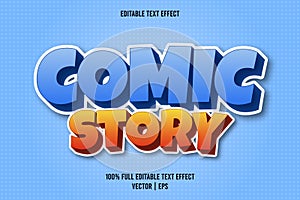 Comic story editable text effect comic style