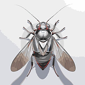 comic style fly vector for graphic design