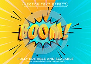 Comic style text effect boom letter