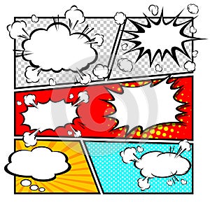 Comic template Vector photo