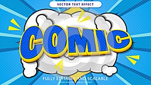 Comic text effect editable eps file