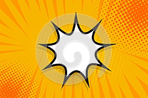 Comic text empty speech bubble banner pop art