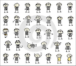 Comic Thief - Collection of Concepts Vector illustrations