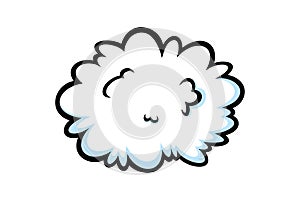 Comic thinking speech bubbles. Think shapes like in comicbooks. Vector illustration