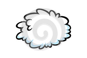 Comic thinking speech bubbles. Think shapes like in comicbooks. Vector illustration