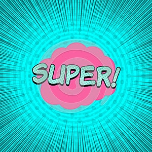 Comic turquoise explosive template