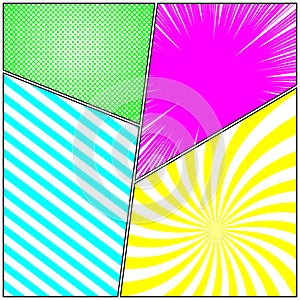 Comic vivid composition