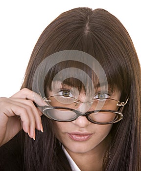 Comic woman in two spectacles.