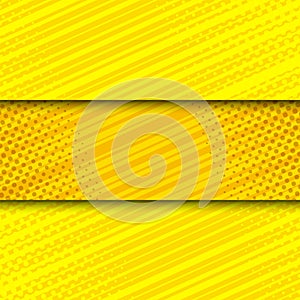 Comic yellow bright horizontal banners