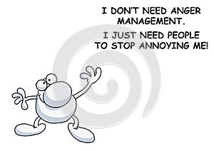 Comical anger management message photo
