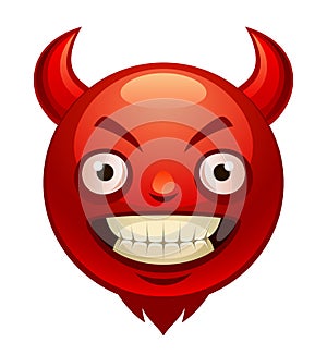 Comical demon head