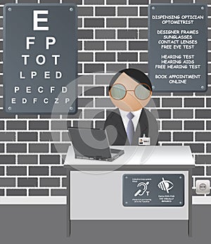 Comical dispensing opticians