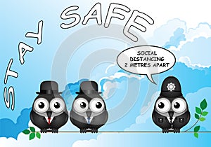 Comical social distancing