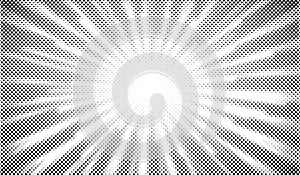 Comics background. Abstract backdrop. Shading sunrays. Design frames book. Beam action. Pattern flash. Vector illustration