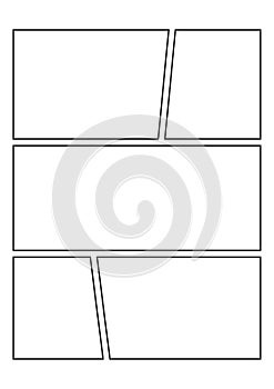 Comics blank layout template background.