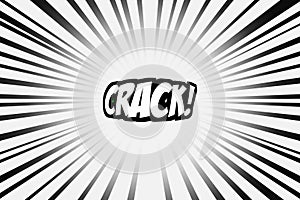 Comics cartoon action lines radial crack