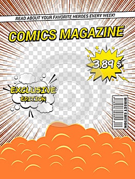 Comics magazine cover template