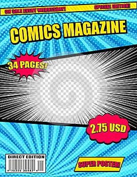 Comics magazine template