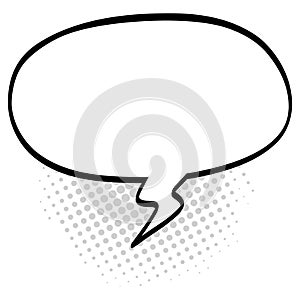 Comics Speech Bubble Illustration Vector Icon