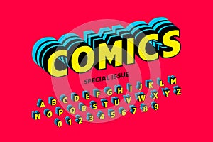 Comics style font design