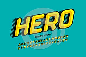 Comics style font design, super hero alphabett photo