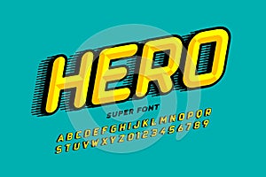 Comics style font design, super hero alphabett