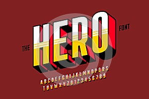 Comics style font design, superhero inspired alphabet