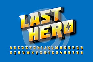 Comics style font design, superhero inspired alphabet