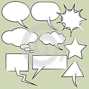 Comics style speech bubbles