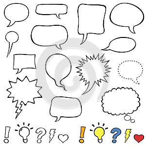 Comics style speech bubbles photo