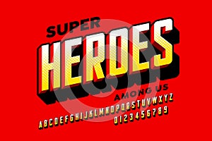 Comics super hero style font photo