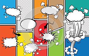 Comics Template. Vector Comic Book Illustration.