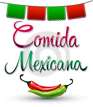 Comida Mexicana - mexican food spanish text