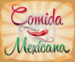 Comida Mexicana - mexican food spanish text photo