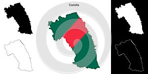 Comilla outline map