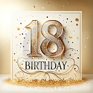 Coming-of-Age 18th Birthday Glitter Celebration