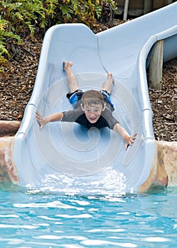 Coming down the slide