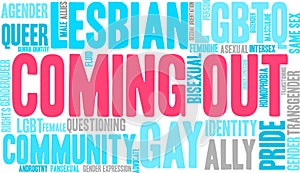 Coming Out Word Cloud