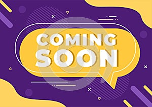 Coming Soon background Vector Illustration. Business Advertising with Sign or Label Design for Sale Serve as a Banner and Poster