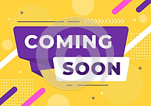 Coming Soon background Vector Illustration. Business Advertising with Sign or Label Design for Sale Serve as a Banner and Poster