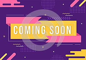 Coming Soon background Vector Illustration. Business Advertising with Sign or Label Design for Sale Serve as a Banner and Poster