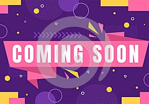 Coming Soon background Vector Illustration. Business Advertising with Sign or Label Design for Sale Serve as a Banner and Poster