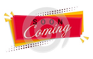 Coming Soon Banner Template Design. Vector Illustration.