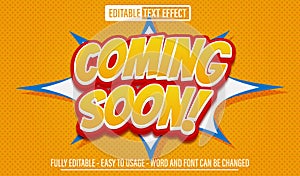 Coming Soon Comic And Movie 3d editable text effect