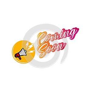 Coming Soon Icon template color editable. symbol vector sign isolated on white background. Simple logo vector illustration for