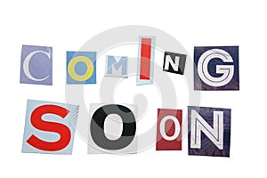 Coming Soon letters