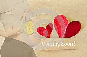 Coming soon. Pregnant woman